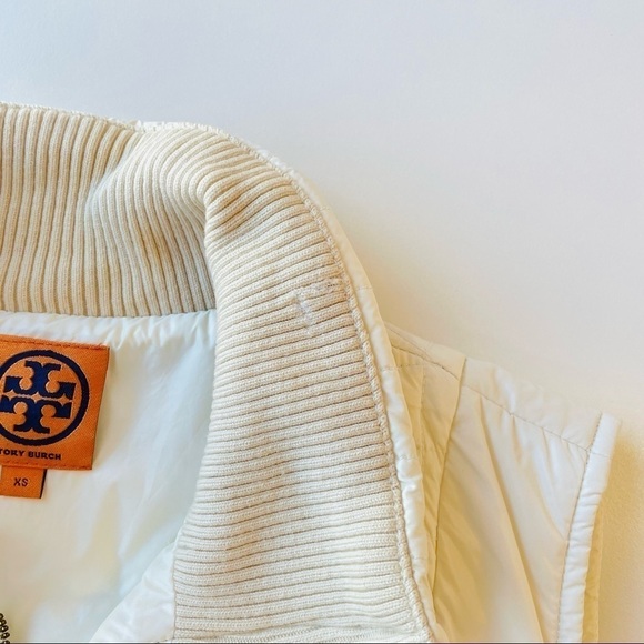 ❤️ TORY BURCH Tricia White puffer Vest Size XS M24 - Picture 5 of 11